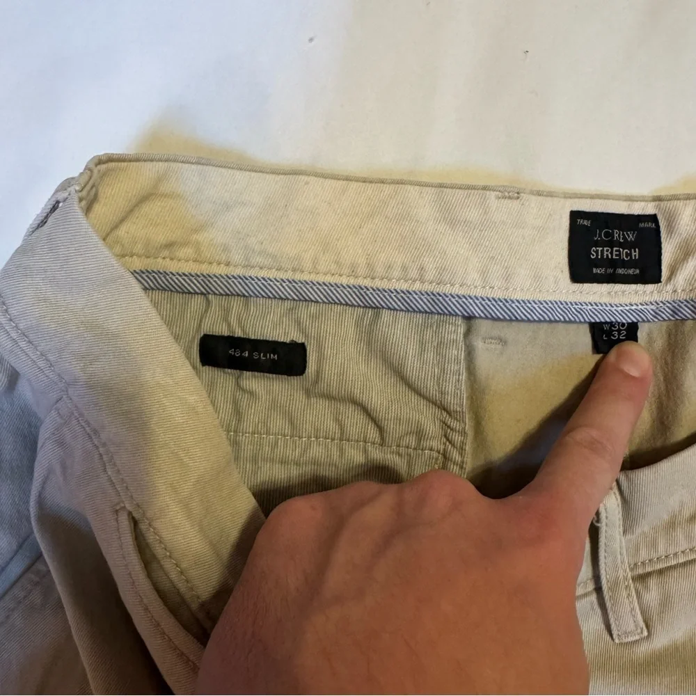 J.Crew Men's 484 Slim Fit Stretch Chino Pants Khaki 30x32‎